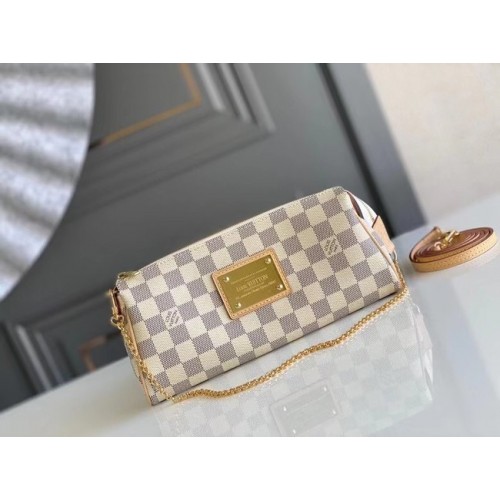 Louis Vuitton eredeti Damier Azur Canvas EVA kuplung N55213