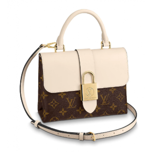 Louis Vuitton eredeti bőr LOCKY BB M44653 krémszínű