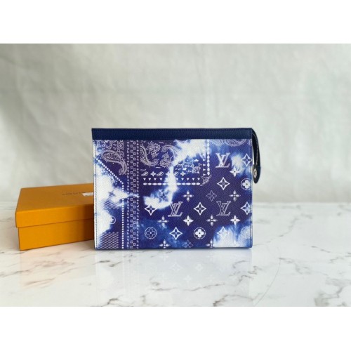 Louis Vuitton eredeti bőr POCHETTE VOYAGE M81442 Kék