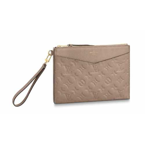 Louis Vuitton Original Monogram Empreinte Clutch táska MELANIE M68705 szürke