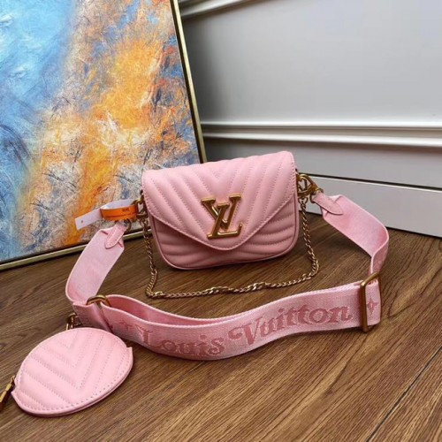 Louis Vuitton Eredeti NEW WAVE MULTI-POCHETTE Táska M56461 Rózsaszín Balerina