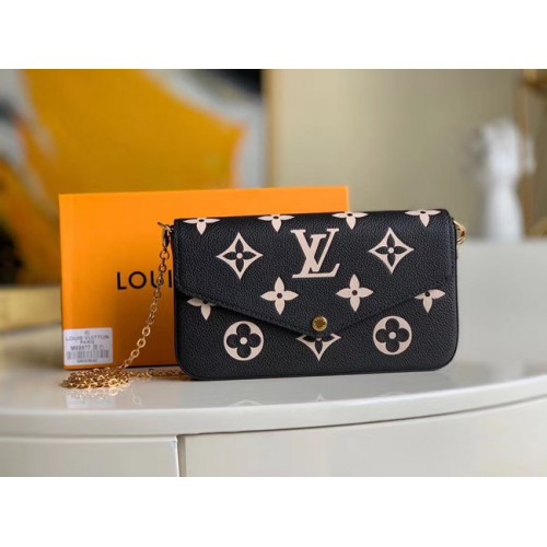 Louis Vuitton Eredeti POCHETTE FELICIE Láncos Táska M69977 Fekete