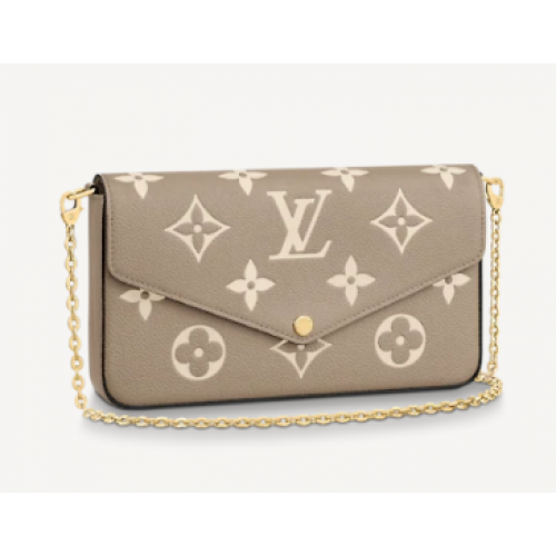 Louis Vuitton Eredeti POCHETTE FELICIE Láncos Táska M69977 Szürke