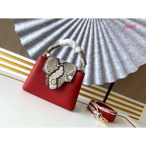 Louis Vuitton Eredeti Taurillon bőr CAPUCINES BB M95509 piros