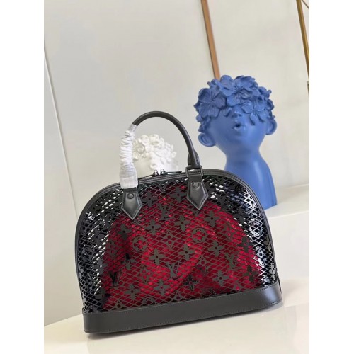 Louis Vuitton lakkbőr borjúbőr Alma PM M20355 Fekete