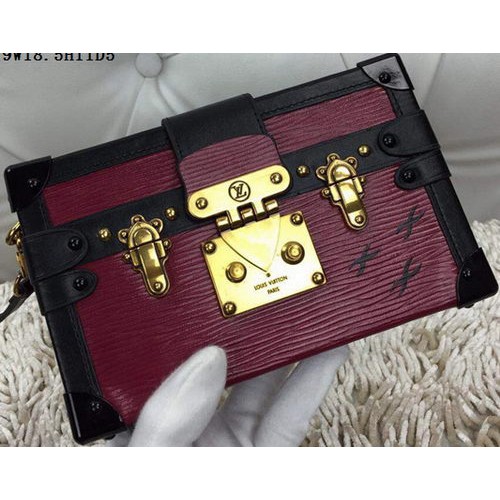 Louis Vuitton Petite Malle Epi Bőr Táska M94219 Burgundia