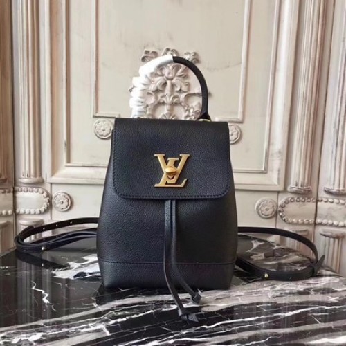 Louis Vuitton Puha Borjúbőr LOCKME HÁTIZSÁK MINI M54573 Fekete