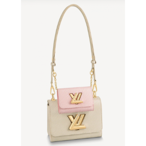 Louis Vuitton TWIST PM M59886 Taupe Barna Rózsaszín