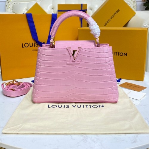 Louis Vuitton krokodilbőr CAPUCINES BB M81190 rózsaszín