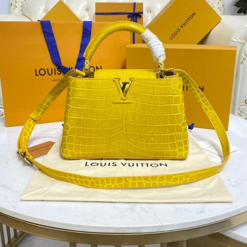 Louis Vuitton krokodilbőr CAPUCINES BB M81190 sárga