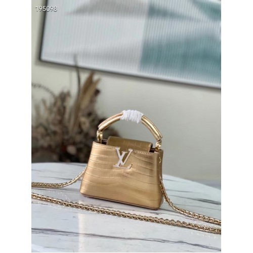 Louis Vuitton krokodilbőr CAPUCINES MINI M81190 arany