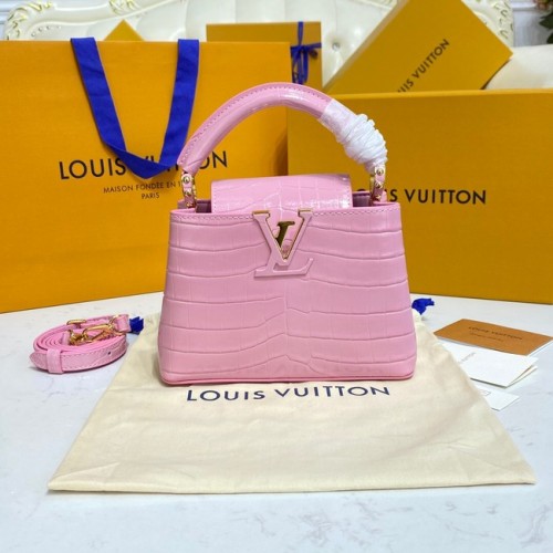 Louis Vuitton krokodilbőr CAPUCINES MINI M81190 rózsaszín