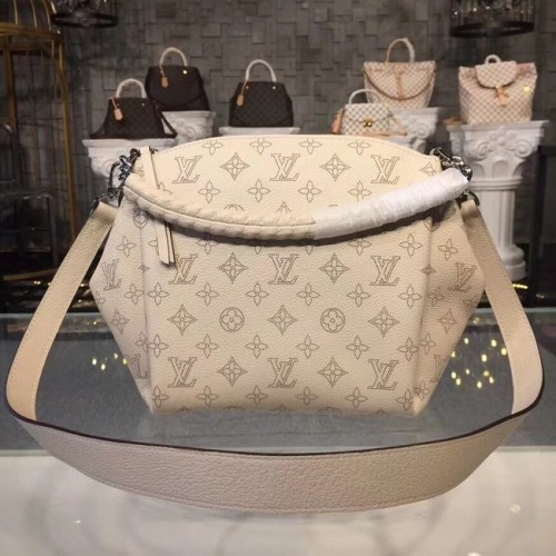 Louis Vuitton Eredeti Mahina Bőr BABYLON LÁNC BB M51767 Krémszínű