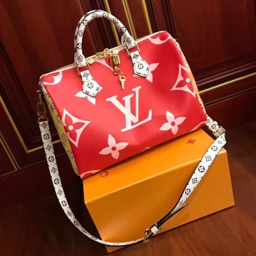 Louis Vuitton eredeti SPEEDY 30 BANDOULIERE táska M40391 piros
