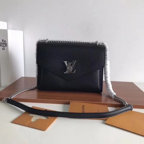 Louis vuitton eredeti bőr estélyi táska Clutch Love Note MYLOCKME BB M51418 fekete