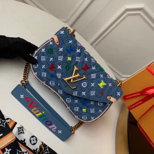 Louis vuitton eredeti NEW WAVE közepes táska M53692 kék