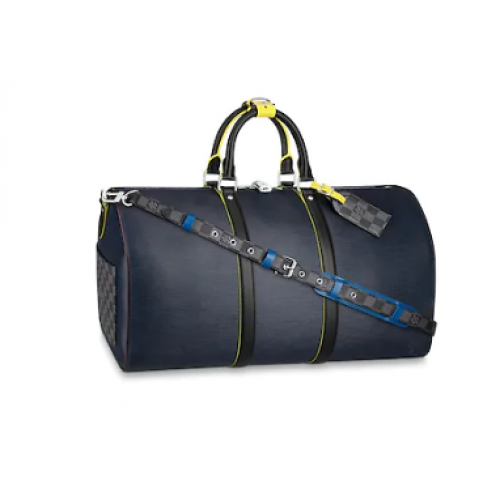 Louis vuitton eredeti Keepall Bandoulière 50 M55149 kék