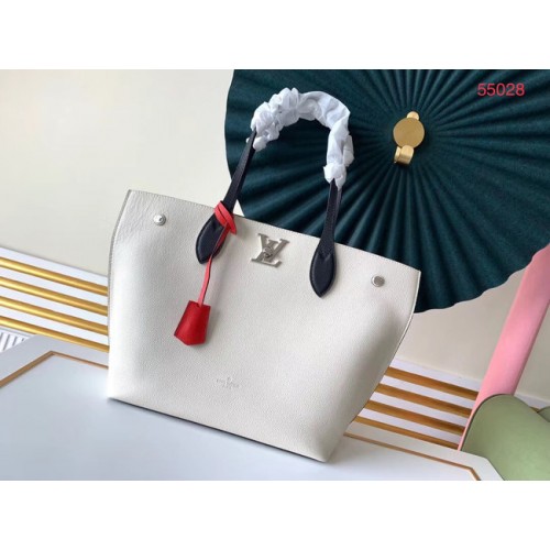 Louis vuitton eredeti LOCKME GO M55028 fehér táska