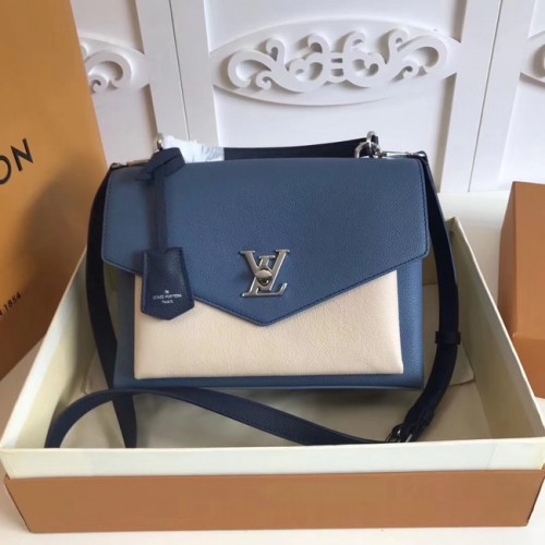 Louis vuitton eredeti MY LOCKME táska M54849 kék-fehér