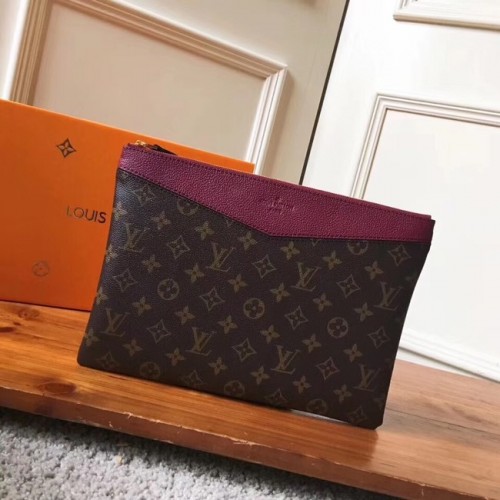 Louis vuitton eredeti monogram vászon napi táska M62048 bordó