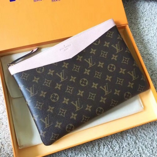 Louis vuitton eredeti monogram vászon napi táska M62048 világos rózsaszín
