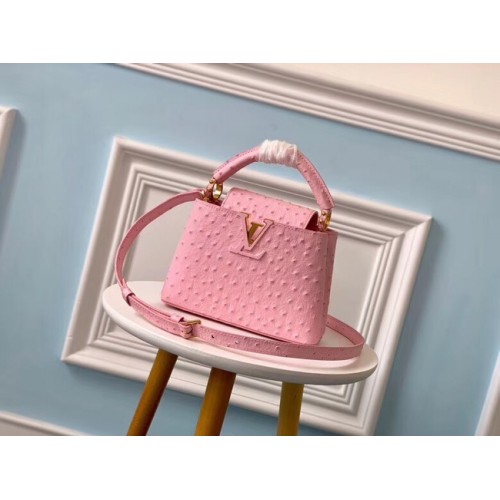 Louis vuitton eredeti strucc mintás CAPUCINES Mini M44611 Eau de Rose