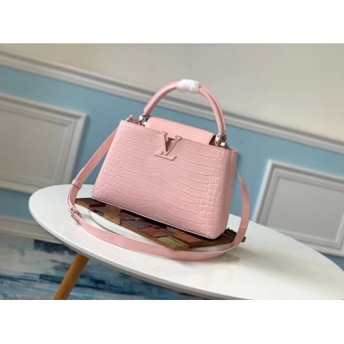 Louis vuitton eredeti krokodil CAPUCINES PM M53665 Eau de Rose