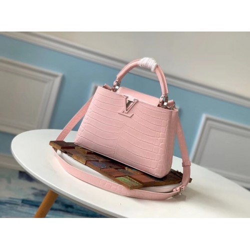 Louis vuitton eredeti krokodil CAPUCINES PM M94587 Eau de Rose