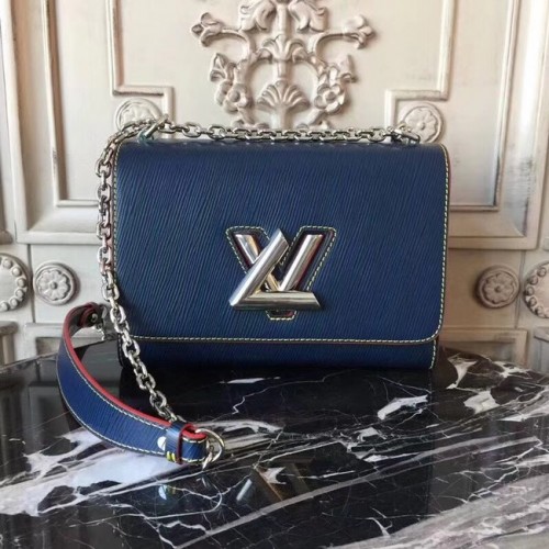 Louis vuitton eredeti epi bőr TWIST MM M50332 sötétkék