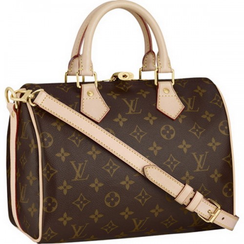Louis Vuitton Monogram Vászon Speedy 25 Táska Vállpánttal M40390