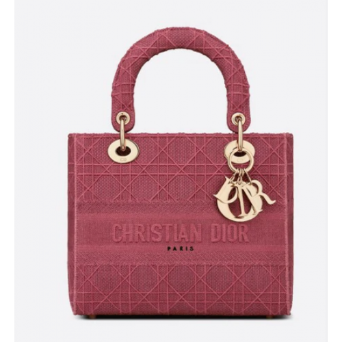 KÖZEPES MÉRETŰ NŐI D-LITE TÁSKA Mályva Rózsaszín Kannage Hímzés M0565OREY