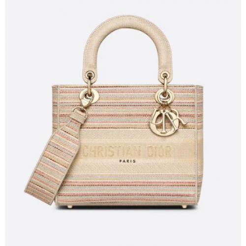 KÖZEPES MÉRETŰ NŐI D-LITE TÁSKA Többszínű Csíkos Hímzés M0565ORFO