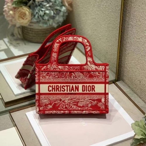 MINI DIOR KÖNYVTÁSKA Hímzett S5475Z piros