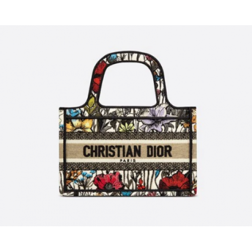 MINI DIOR KÖNYVTÁSKA Többszínű Mille Fleurs Hímzés S5475Z