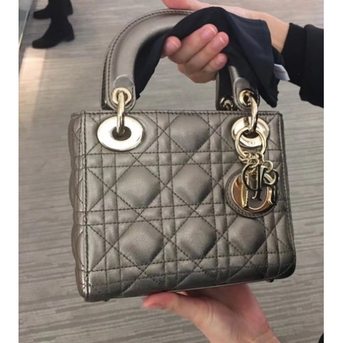 MINI LADY DIOR-TAS VAN LAMSLEER CAL44500 Ezüstszürke
