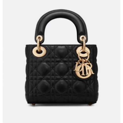 MINI LADY DIOR-TAS VAN LAMSLEER CAL44500 fekete