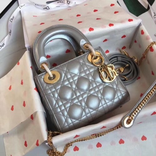 MINI LADY DIOR-TAS VAN LAMSLEER M15P szürke