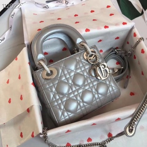 MINI LADY DIOR-TAS VAN LAMSLEER M15P szürke