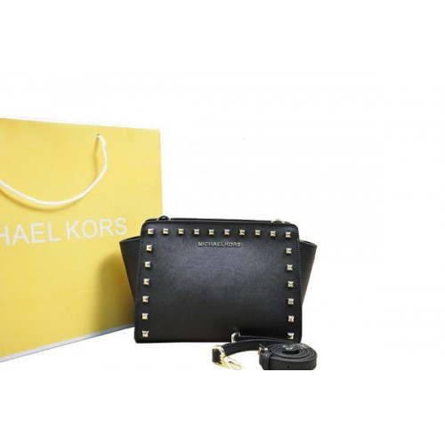 Michael Kors Mini Selma Messenger táska MK1888 Fekete