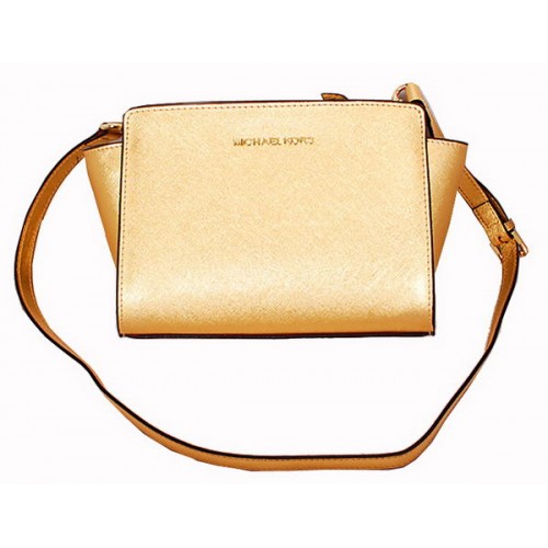 Michael Kors Mini Selma Messenger táska MK8710 Arany