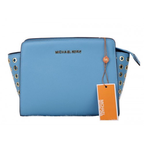 Michael Kors Mini Selma Messenger táska eredeti bőr MK1889 világoskék