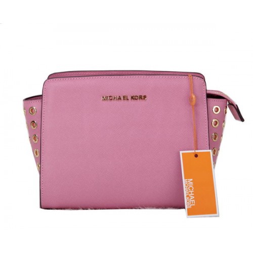 Michael Kors Mini Selma Messenger táska eredeti bőr MK1889 rózsaszín