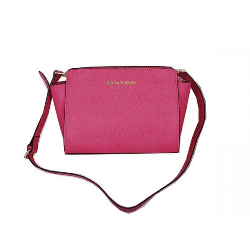 Michael Kors Mini Selma Messenger táska eredeti bőr MK8701 rózsaszín