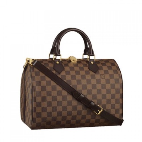 Louis Vuitton Damier Ebene Vászon Speedy 30 Vállpántos Táska N41183
