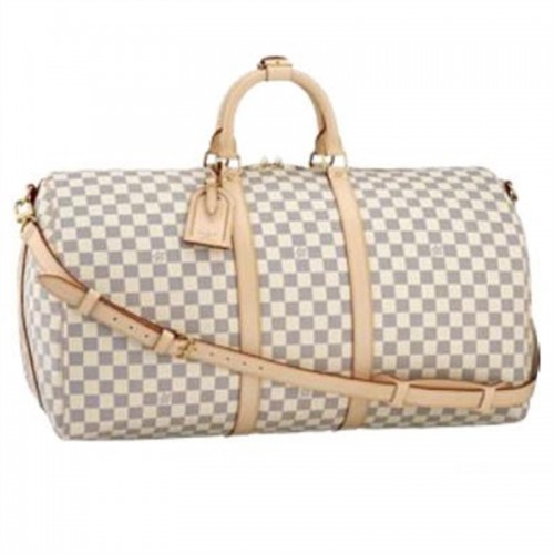 Louis Vuitton Damier Azur Canvas Keepall 55 Vállpánt N41429