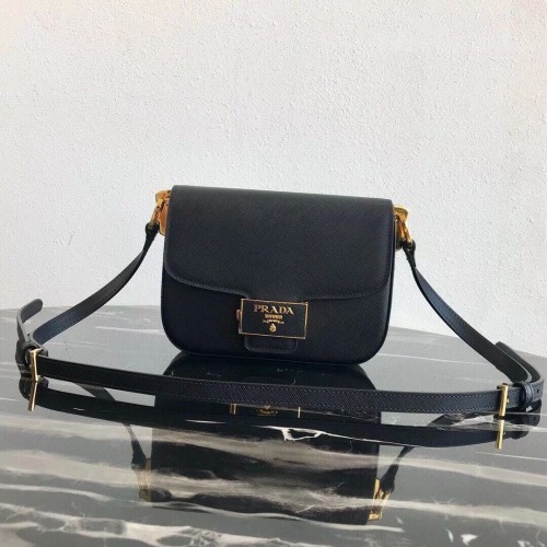 Prada Embleme Saffiano bőr táska 1BD217 fekete