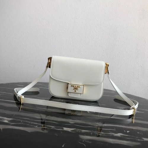 Prada Embleme Saffiano bőr táska 1BD217 fehér