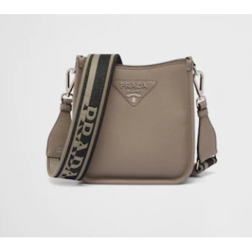 Prada bőr mini válltáska 1BH191 szürke