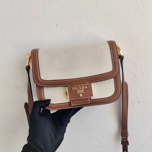 Prada Nappa Bőr Válltáska 1AD257 Barna