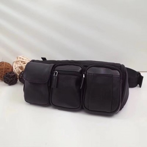 Prada nejlon és bőr övtáska VA0258 fekete